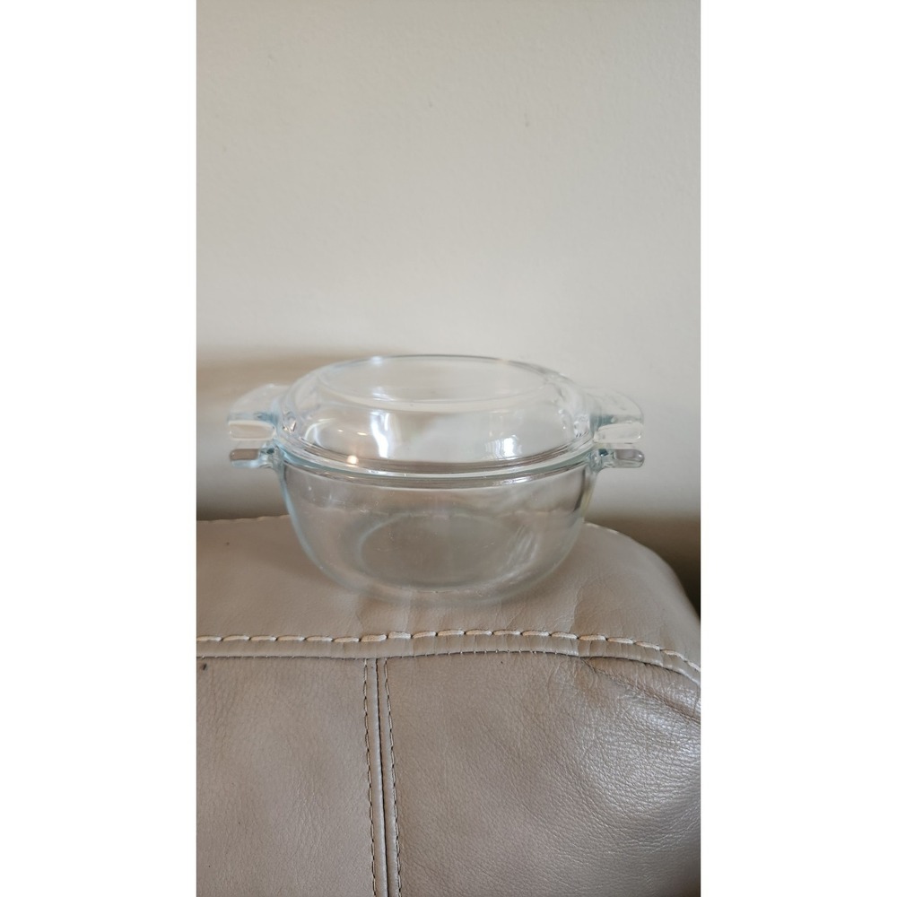 Vintage Pyrex Corning France 451 Clear Glass Casserole Serving Dish With Lid